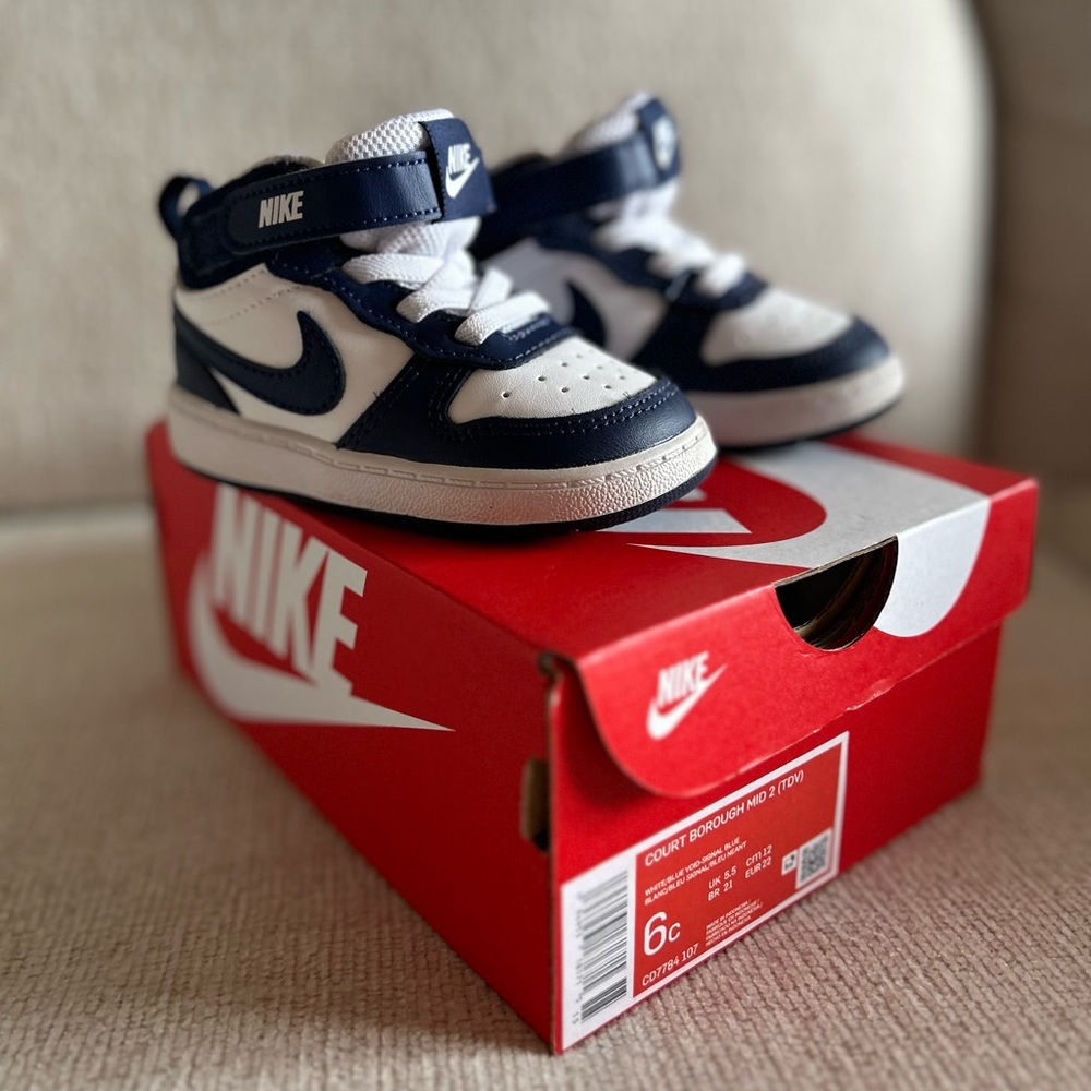 BOYS' NIKE INFANT & TODDLER COURT BOROUGH MID 2 SNEAKERS
